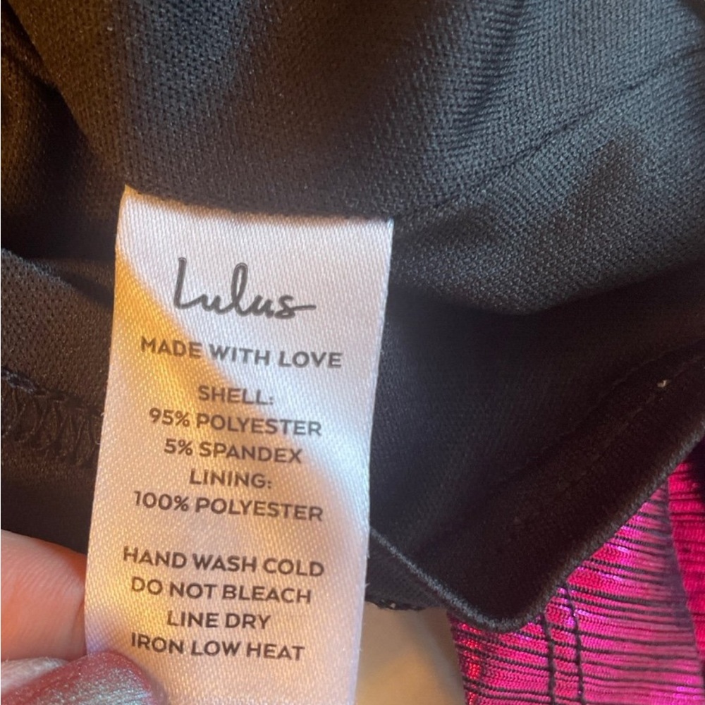 Lulus Shiny Magenta Dress - Picture 7 of 7